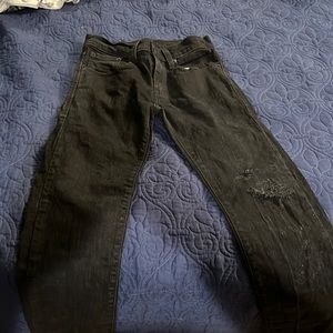 Levi’s 510 boys black distressed jeans . Size 12. . 26 waist like new